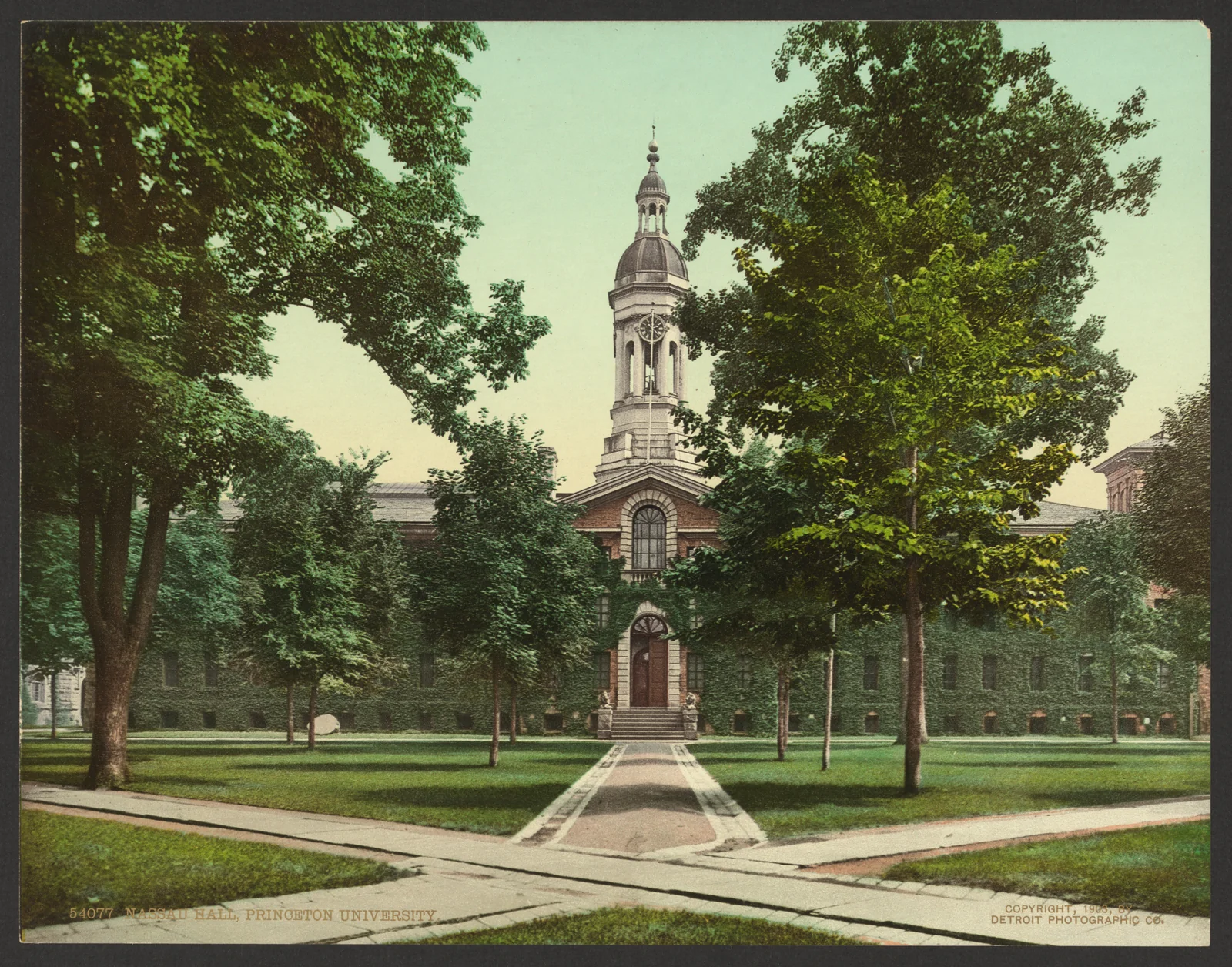 Nassau Hall, Princeton University, Photochrom-Druck, 1903